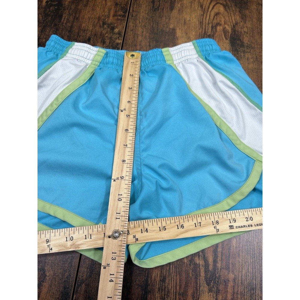 Under Armour Women's Logo Waistband Shorts – Blue/White Size S Back Zip Pocket - Picture 8 of 10